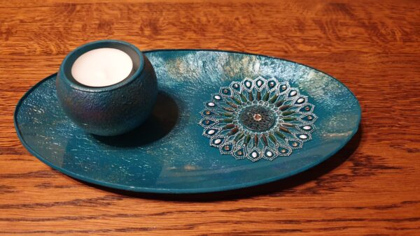 Bőség mandala gyertyatartó