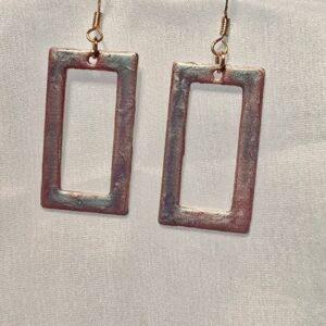 Téglalap alakú nemesacél fülbevaló