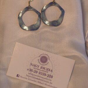 Hullámos kör nemesacél fülbevaló