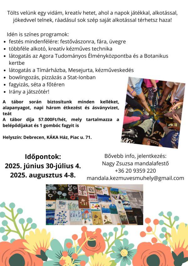 Színkör nyári napközis kreatív tábor gyerekeknek 2025. augusztus 4-8. Debrecen - Image 2