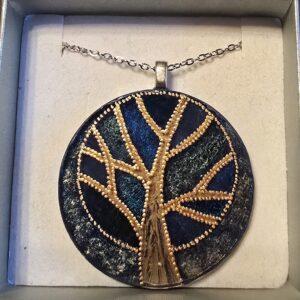 Absztrakt életfa nyakék